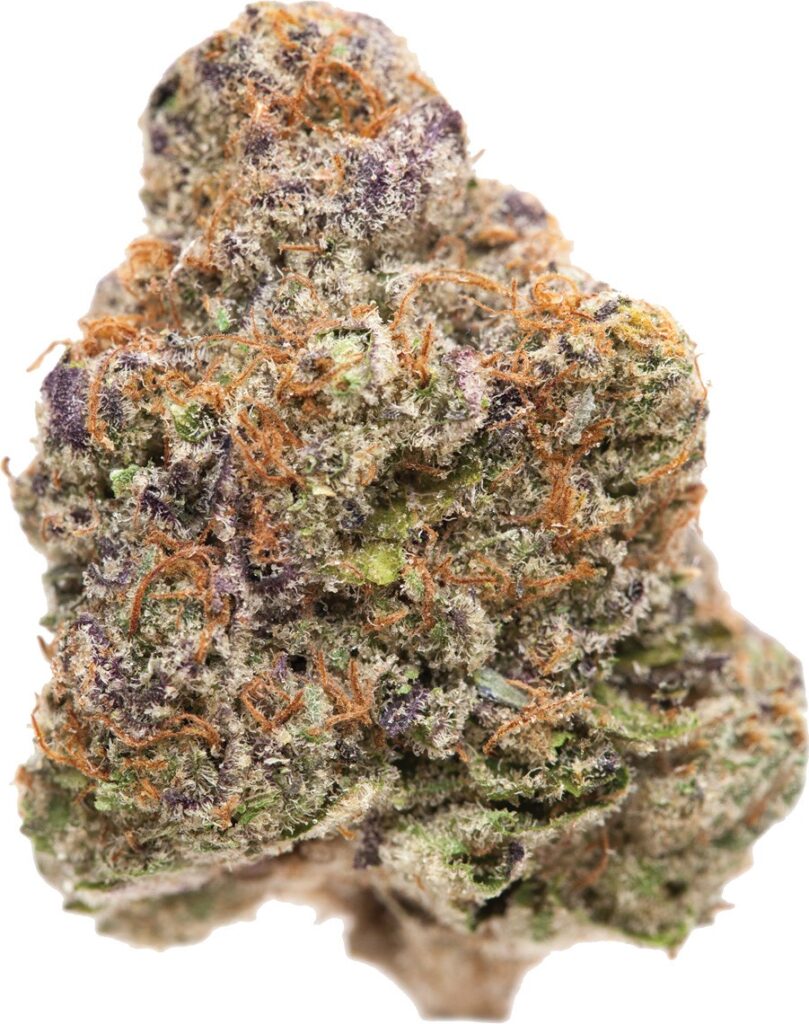 Purple Punch (PP): A potent, indica-dominant hybrid strain known for its sweet, fruity aroma with notes of grape and berry. It delivers a relaxing body high and euphoric effects, making it a great choice for evening use. Purple Punch is often praised for its calming effects, helping to ease stress, anxiety, and insomnia, while providing a sense of deep relaxation. It’s a popular choice for those seeking relief from pain or looking to wind down after a long day.